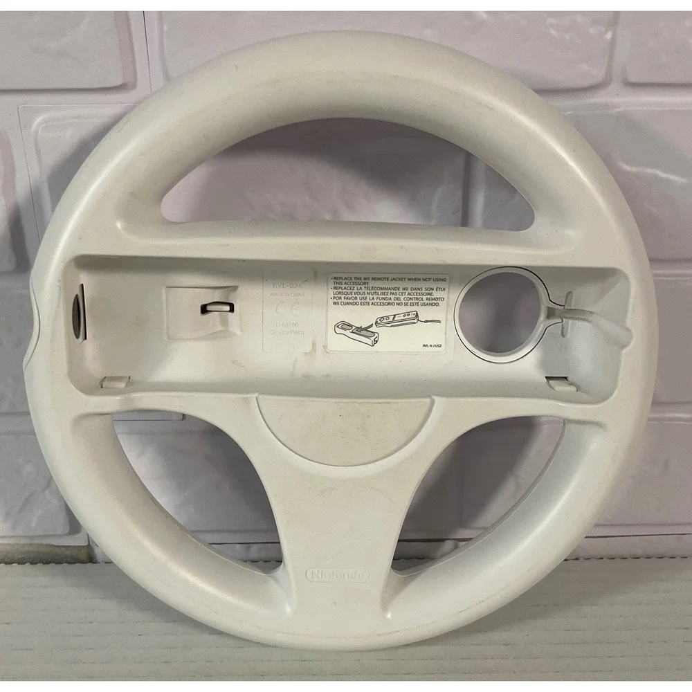Nintendo Wii Wheel Accessory Unisex OS White Mario Kart Racing Shell RVL-024
